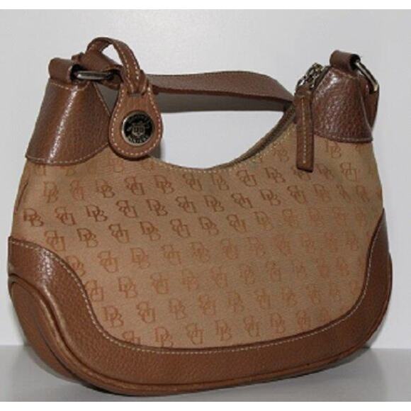 Vintage Dooney and Bourke; Tan Signature; Hobo; Shoulder Strap; Tag Inside - Picture 3 of 5